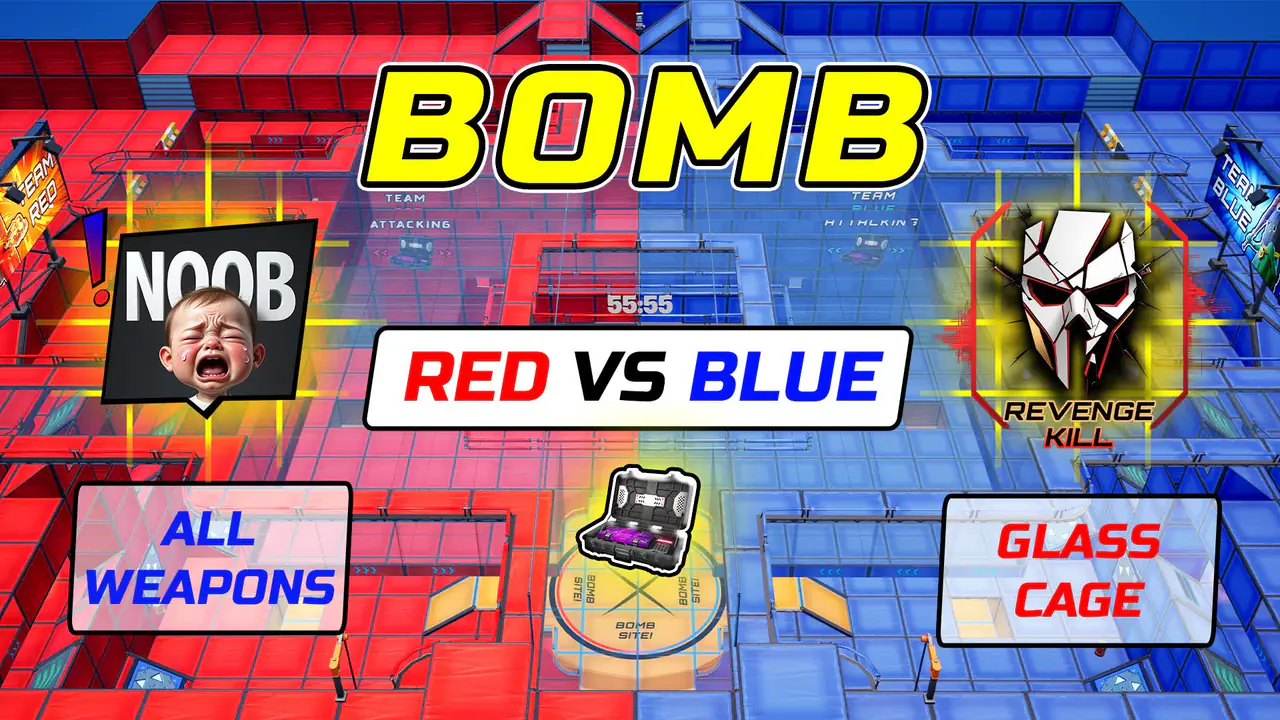 Vignette de la map BOMB RED VS BLUE 🔵🔥🔴